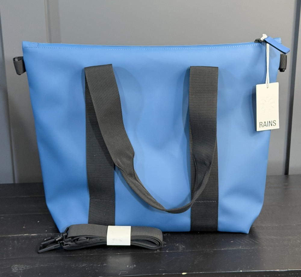 RAINS Blue Tote Bag Mini Shoulder Bag Pulse NWT